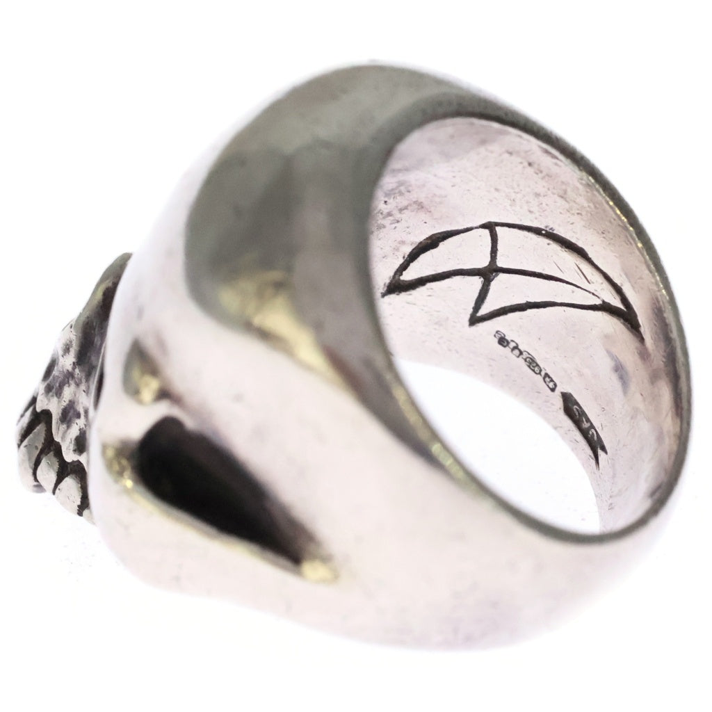 CRAZY PIG(クレイジーピッグ) LARGE EVIL SKULL RING ラージ スカルリング シルバー