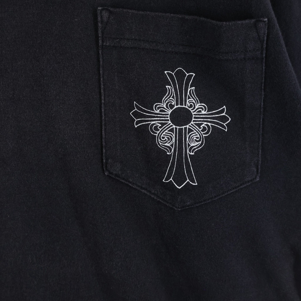 CHROME HEARTS(クロムハーツ) OLD CH S/S TEE オールド ニューヨーク限定 胸クロスプリント クルーネック半袖Tシャツカットソー ブラック