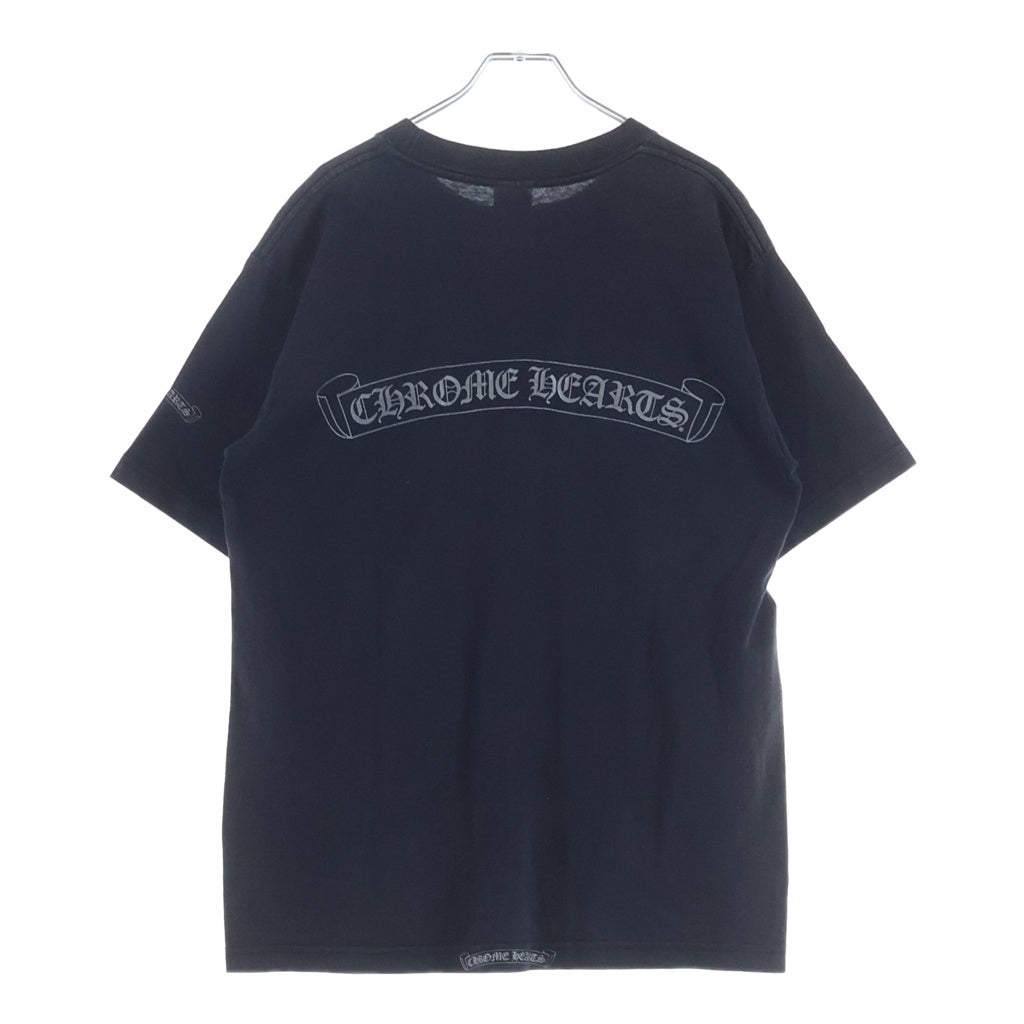 CHROME HEARTS(クロムハーツ) OLD VINE DAGGER LOGO S/S TEE オールド ヴァインダガーロゴプリント Tシャツカット ブラック