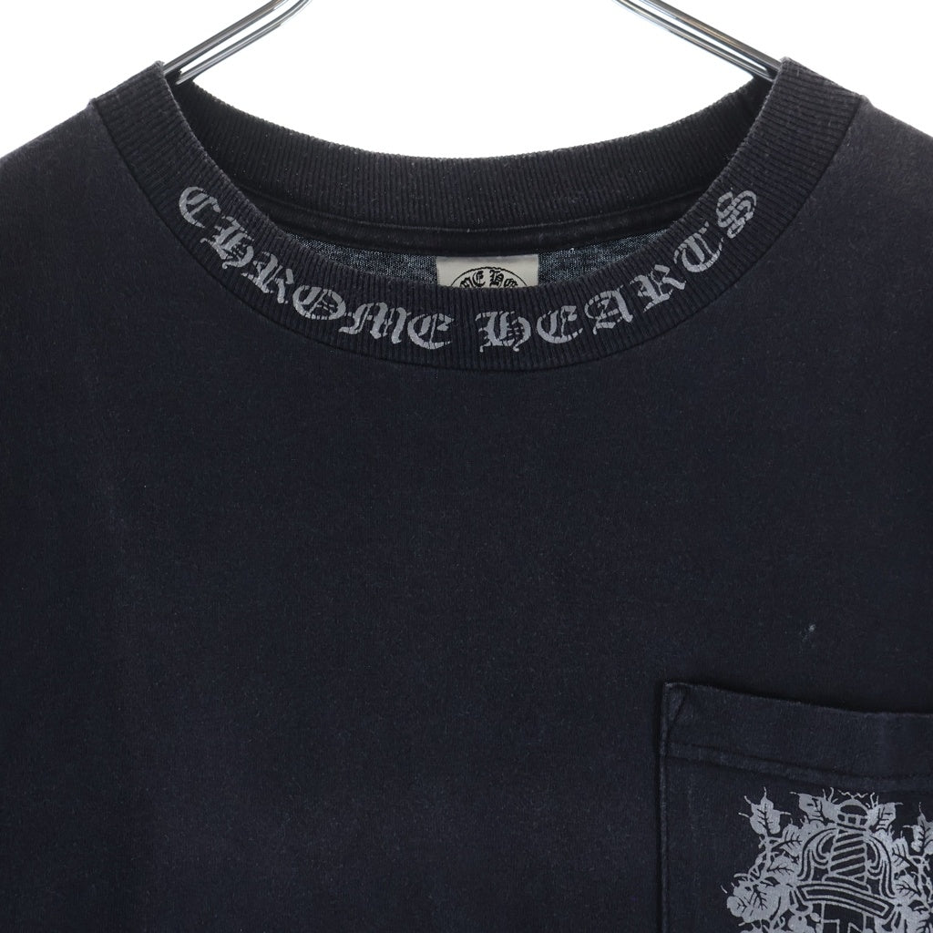 CHROME HEARTS(クロムハーツ) OLD VINE DAGGER LOGO S/S TEE オールド ヴァインダガーロゴプリント Tシャツカット ブラック