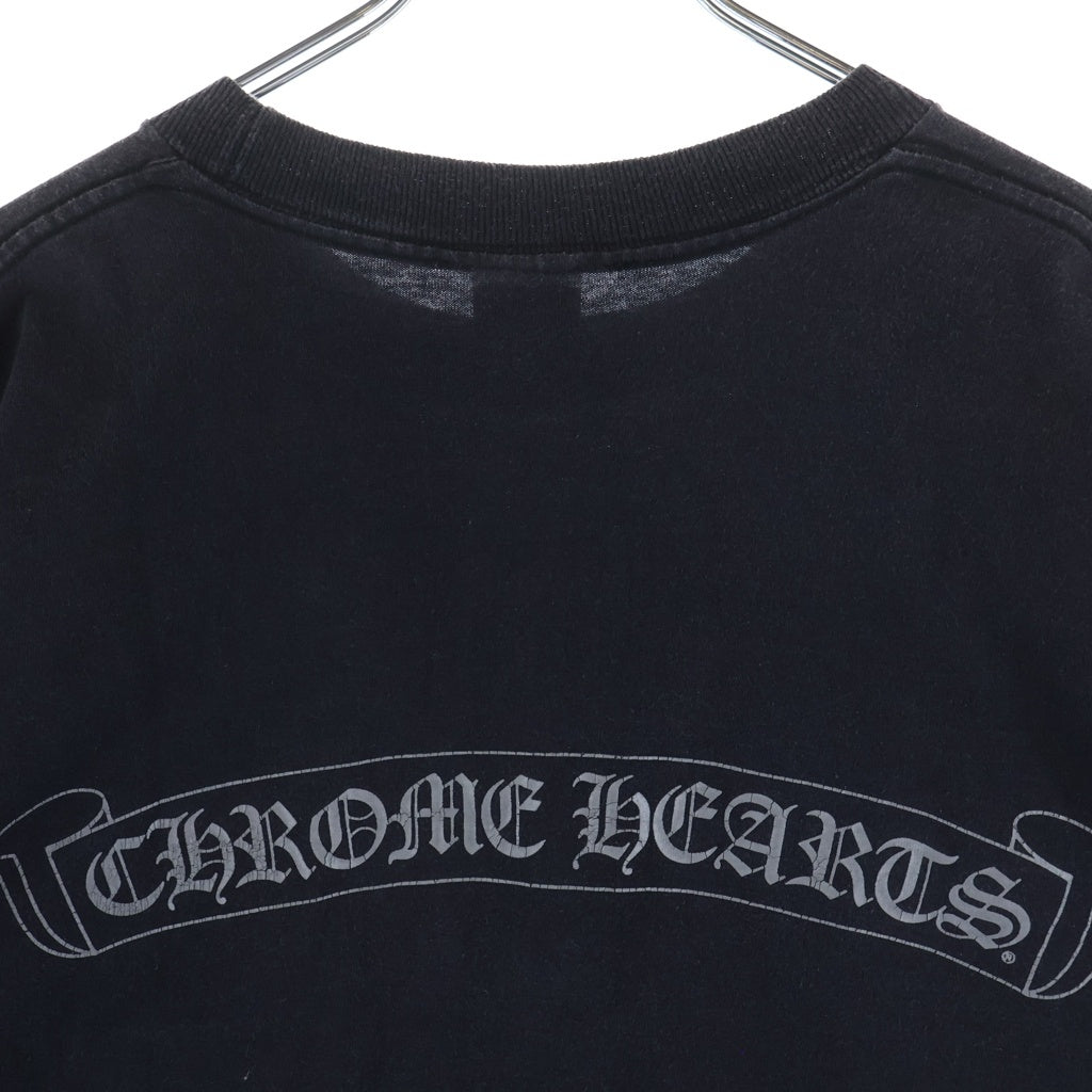 CHROME HEARTS(クロムハーツ) OLD VINE DAGGER LOGO S/S TEE オールド ヴァインダガーロゴプリント Tシャツカット ブラック
