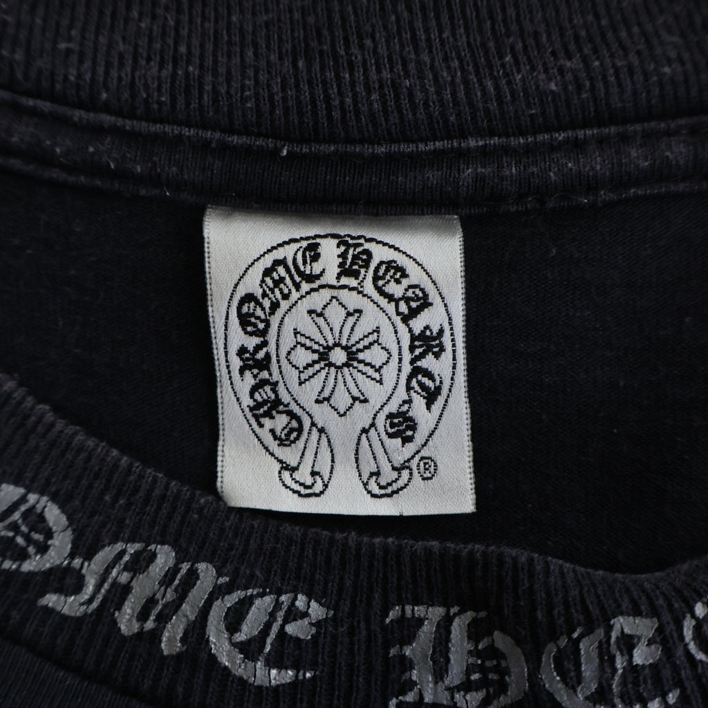 CHROME HEARTS(クロムハーツ) OLD VINE DAGGER LOGO S/S TEE オールド ヴァインダガーロゴプリント Tシャツカット ブラック