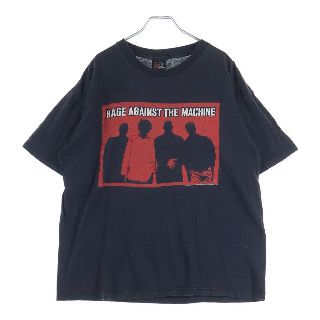 VINTAGE(ヴィンテージ) 90s RAGE AGAINST THE MACHINE QUARE MEMBER レイジアゲインストザマシーン プリント半袖Tシャツカットソー ブラック