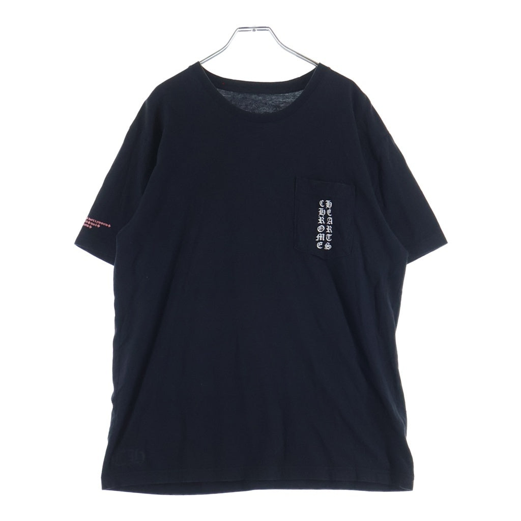 CHROME HEARTS(クロムハーツ) Pink Logo Tee ネオンピンク ロゴ 半袖Tシャツ ブラック/ピンク