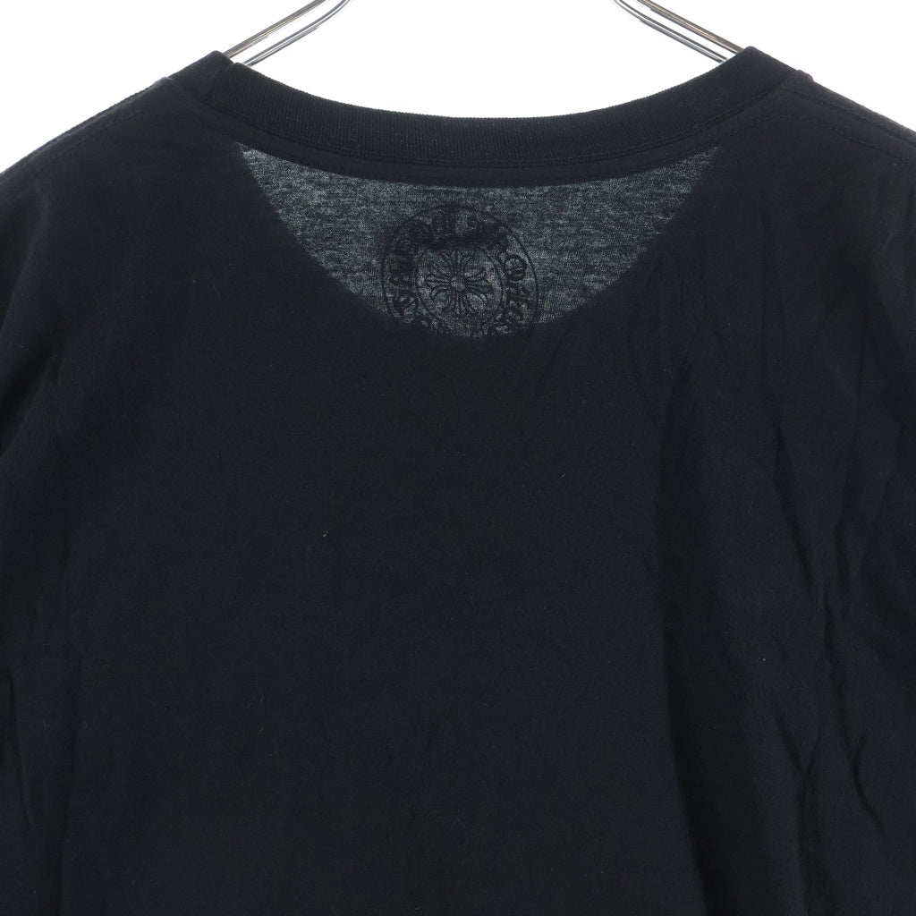 CHROME HEARTS(クロムハーツ) Neck Logo ネックロゴ クルーネック半袖Tシャツカットソー ブラック/パープル