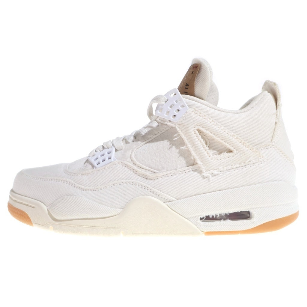 NIKE(ナイキ) × LEVI'S AIR JORDAN 4 RETRO LEVIS NRG AO2571 100 リーバイス エアジョーダン4レトロ ミッドカットスニーカー ホワイト US8/26cm レディース
