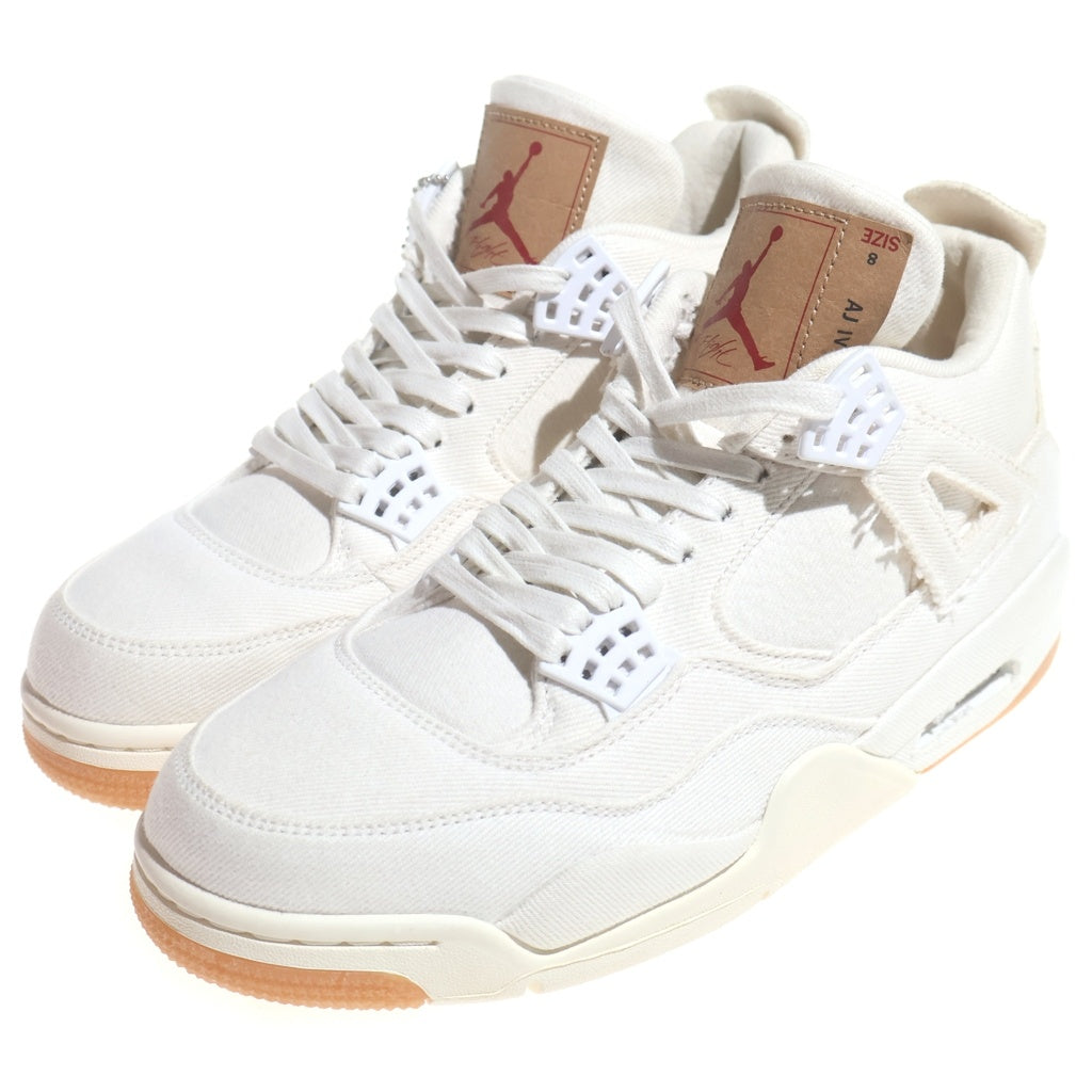 NIKE(ナイキ) × LEVI'S AIR JORDAN 4 RETRO LEVIS NRG AO2571 100 リーバイス エアジョーダン4レトロ ミッドカットスニーカー ホワイト US8/26cm レディース