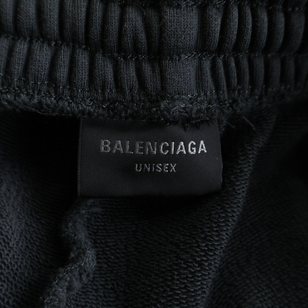 BALENCIAGA(バレンシアガ) 24SS Sweat Shorts Pants フロントロゴ スウェットショートパンツ ブラック 676137 TRVW8