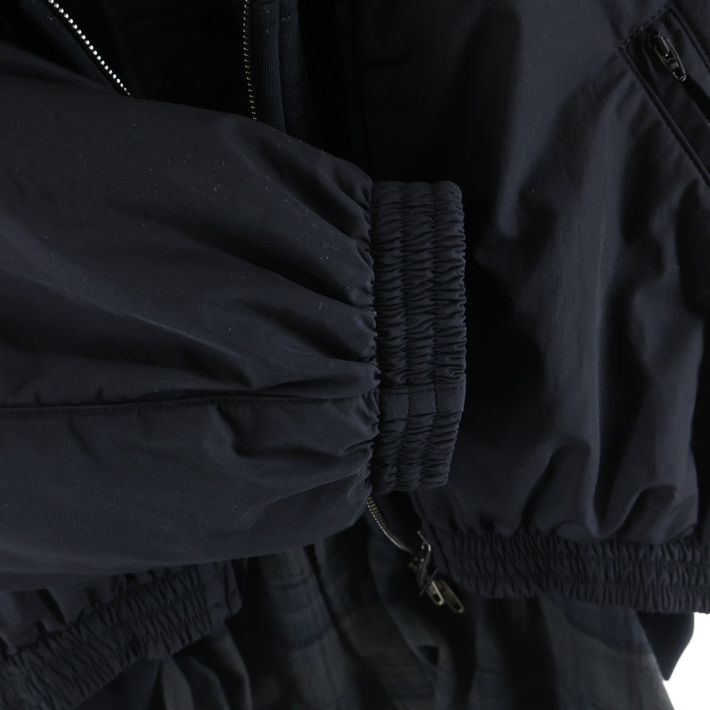 BALENCIAGA(バレンシアガ) 24SS LAYERED TRACKSUIT JACKET 773046 TNQ25 レイヤードトラックジャケットブルゾン ブラック