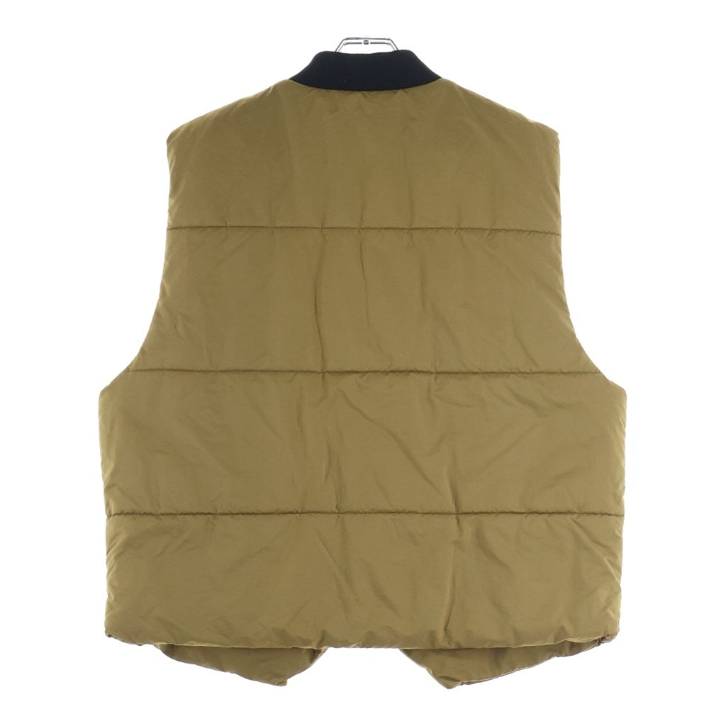 STUSSY(ステューシー) PRIMALOFT QUILTED VEST ロゴ刺繍 プリマロフト 中綿 ベスト ベージュ