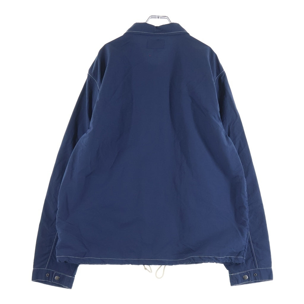 STUSSY(ステューシー) FOLSOM COACH JACKET ロゴ刺繍 コーチジャケット ブルー