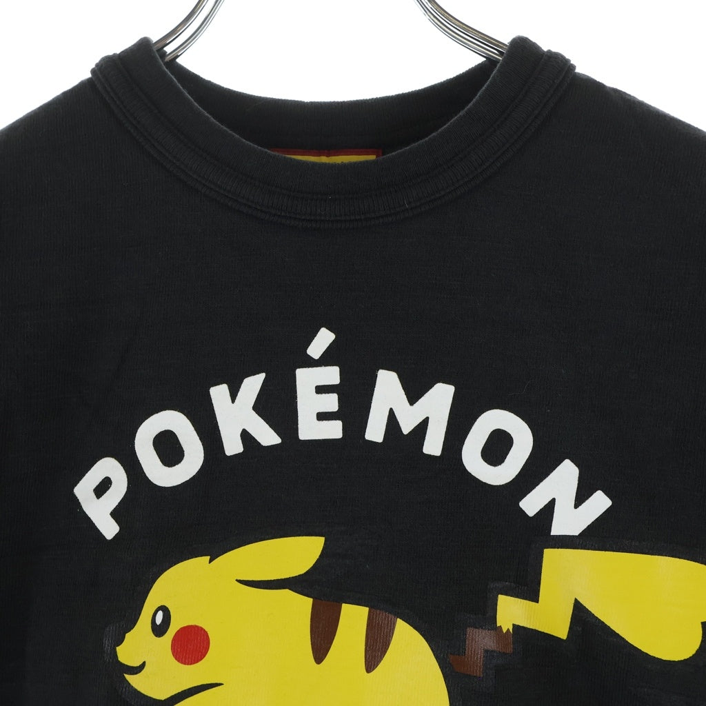 HUMAN MADE(ヒューマンメイド) ×POKEMON ピカチュウプリント 半袖Tシャツカットソー ブラック