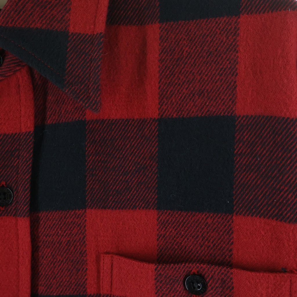 WACKO MARIA(ワコマリア) FLANNEL REGULAR COLLAR SHIRT フランネル ロングスリーブェックシャツ レッド