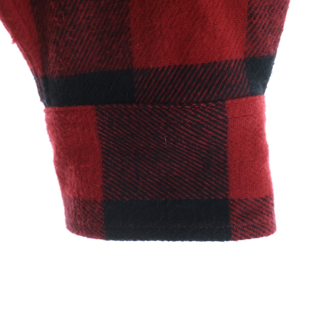 WACKO MARIA(ワコマリア) FLANNEL REGULAR COLLAR SHIRT フランネル ロングスリーブェックシャツ レッド