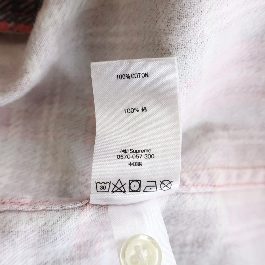 SUPREME(シュプリーム) 20SS Printed Plaid Shirt プリントチェック長袖シャツ レッド