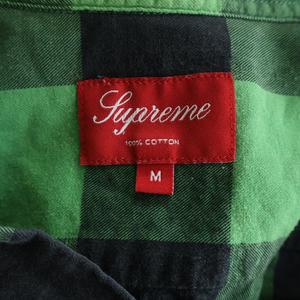 SUPREME(シュプリーム) 10AW Buffalo Flannel Shirt バッファローチェックシャツ グリーン/ブラック