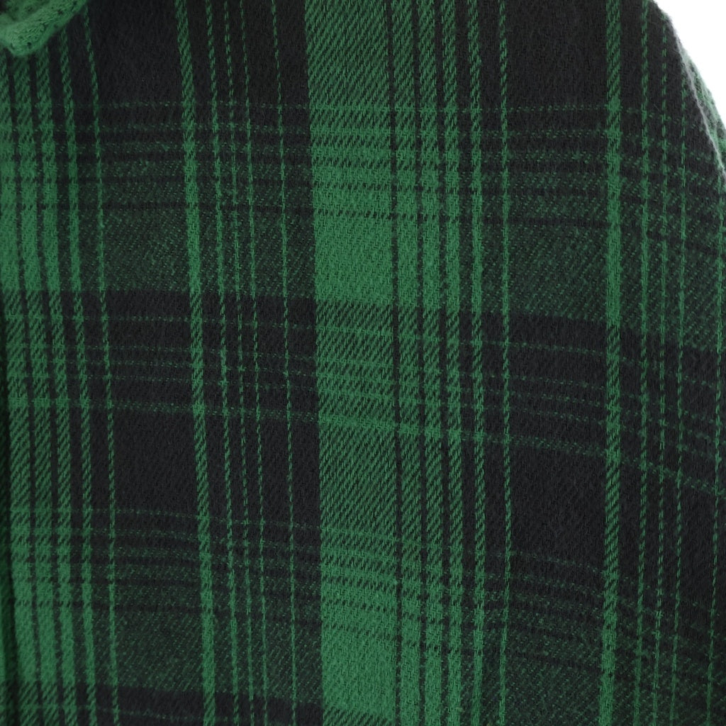 SAINT MICHAEL(セントマイケル) FRNL CHECK SHIRT カットオフ加工 フランネルシャツ グリーン SM-YS8-0000-024