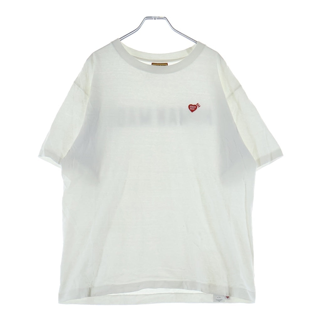 HUMAN MADE(ヒューマンメイド) Heart Badge T Shirts ハートバッチ ロゴ刺繍 クルーネック 半袖Tシャツカットソー ホワイト