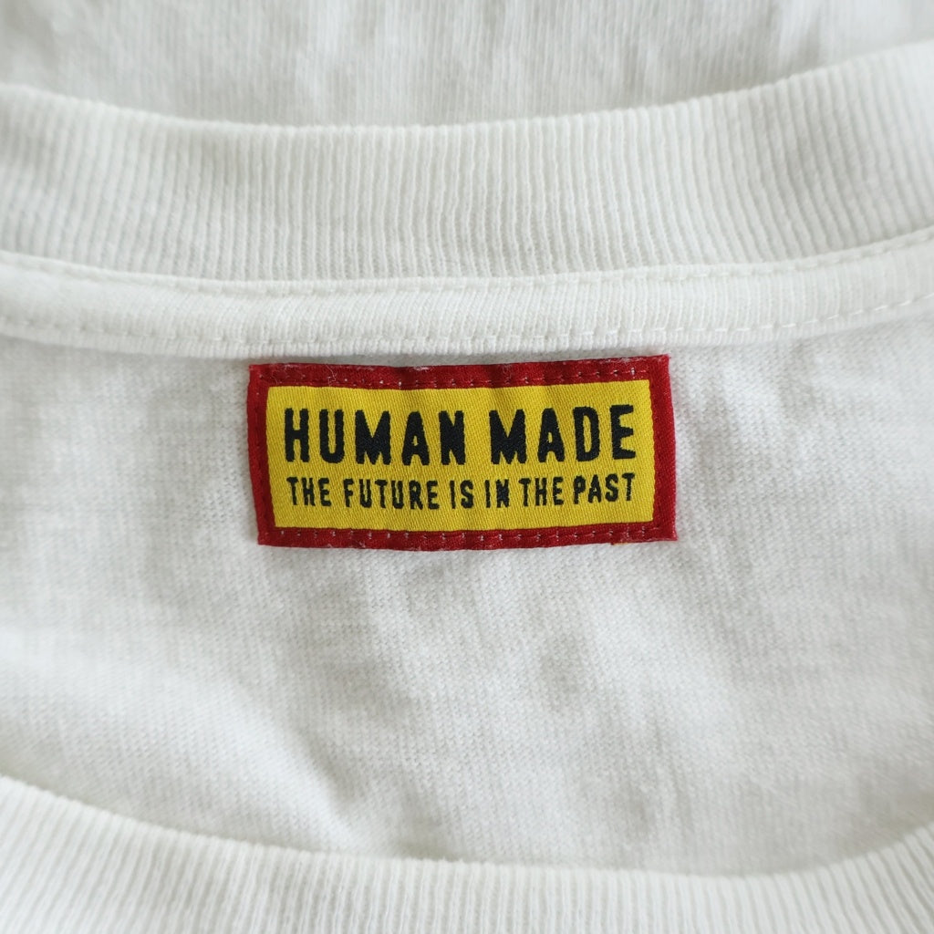 HUMAN MADE(ヒューマンメイド) Heart Badge T Shirts ハートバッチ ロゴ刺繍 クルーネック 半袖Tシャツカットソー ホワイト