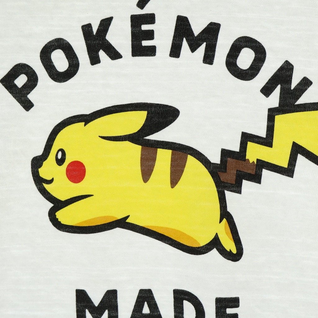 HUMAN MADE(ヒューマンメイド) ×POKEMON ピカチュウプリント 半袖Tシャツカットソー ホワイト