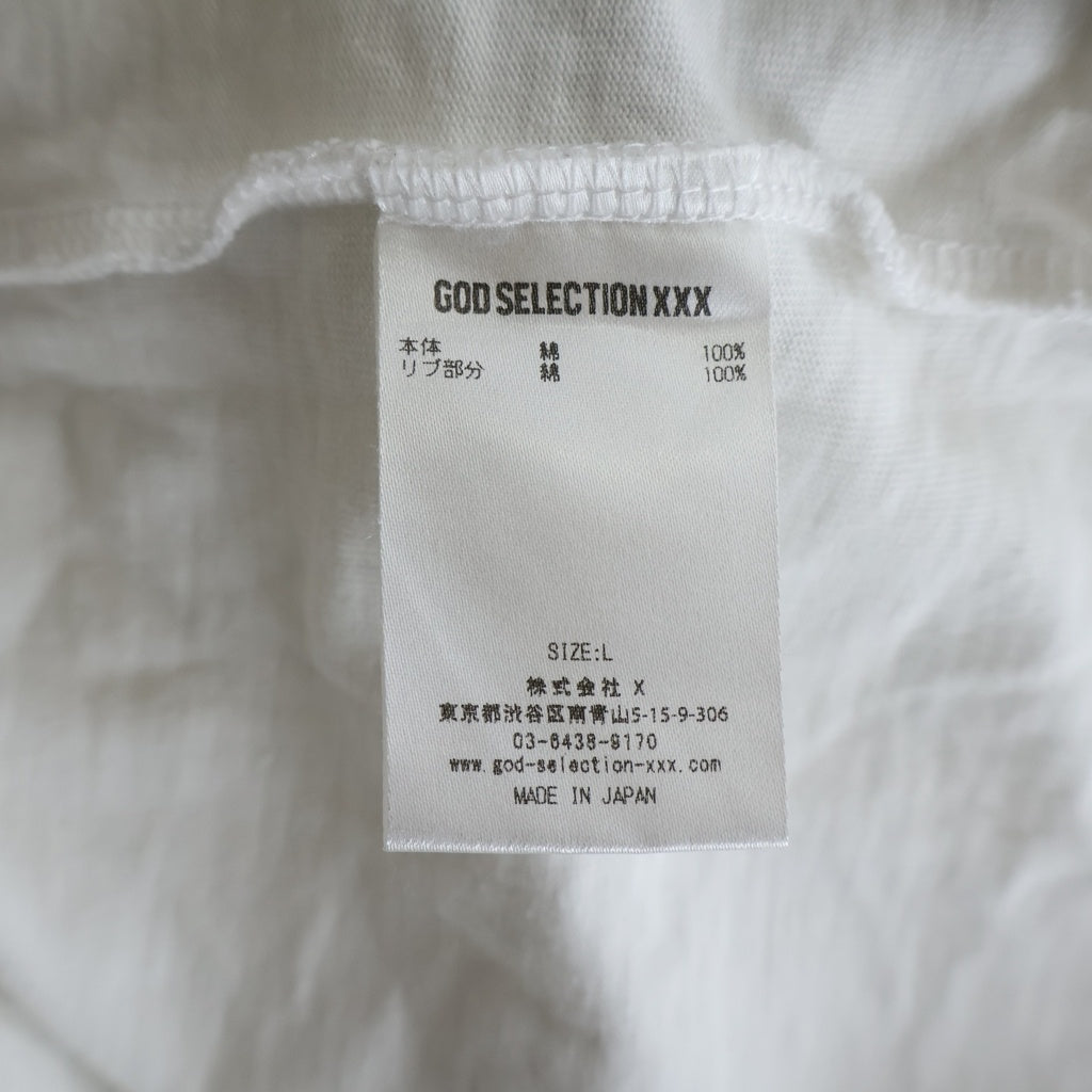 GOD SELECTION XXX(ゴッドセレクショントリプルエックス) ×A BATHING APE アベイシングエイプ ロゴプリント 半袖Tシャツカットソー ホワイト