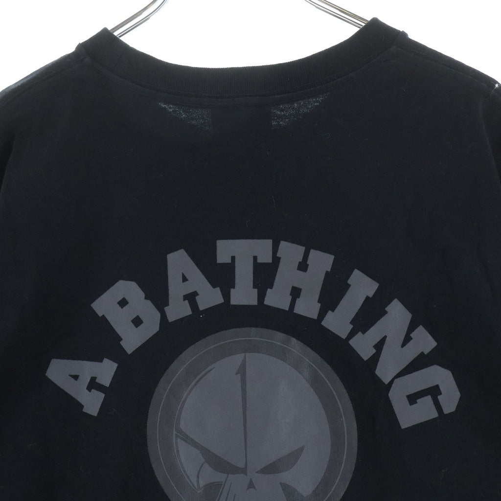 A BATHING APE(アベイシングエイプ) ×NEIGHBORHOOD ネイバーフッド ロゴプリント 半袖Tシャツカットソー ブラック