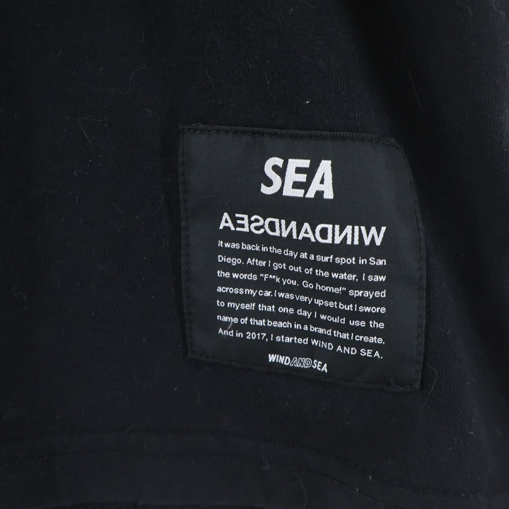 F.C.R.B./F.C.Real Bristol/FCRB(エフシーアールビー/エフシーレアルブリストル) ×WIND AND SEA BRISTOL SEA TEAM TEE クルーネック 半袖Tシャツ カットソー ブラック FCRB-220156