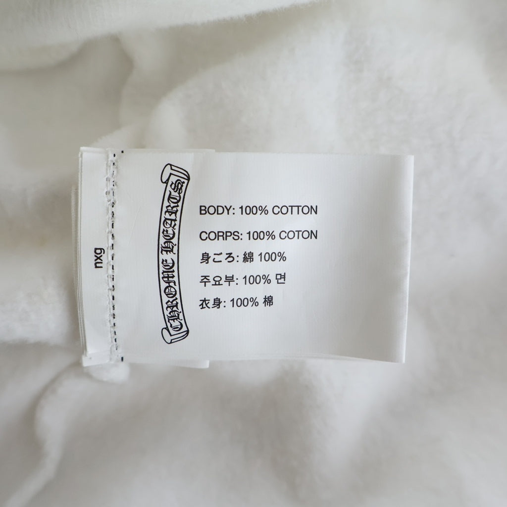 CHROME HEARTS(クロムハーツ) SWTSHRT HD ZIP バックホースシューアームフローラルジップパーカー ホワイト -