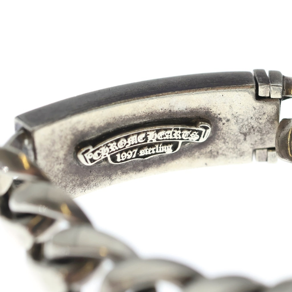 CHROME HEARTS(クロムハーツ) ID FLORAL CRS フローラルクロスIDクラシックリンク ブレスレット 11LINK シルバー BCA164