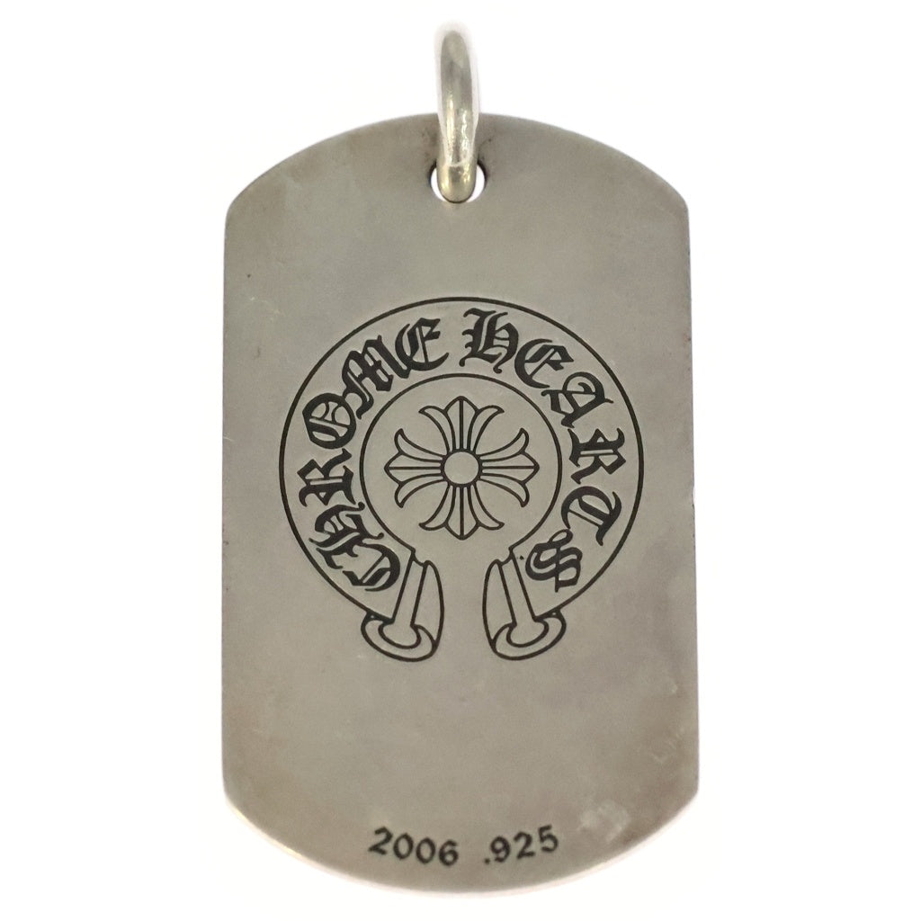 CHROME HEARTS(クロムハーツ) D TAG LRG LTD ホノルル限定 ラージドッグタグ ネックレストップ シルバー