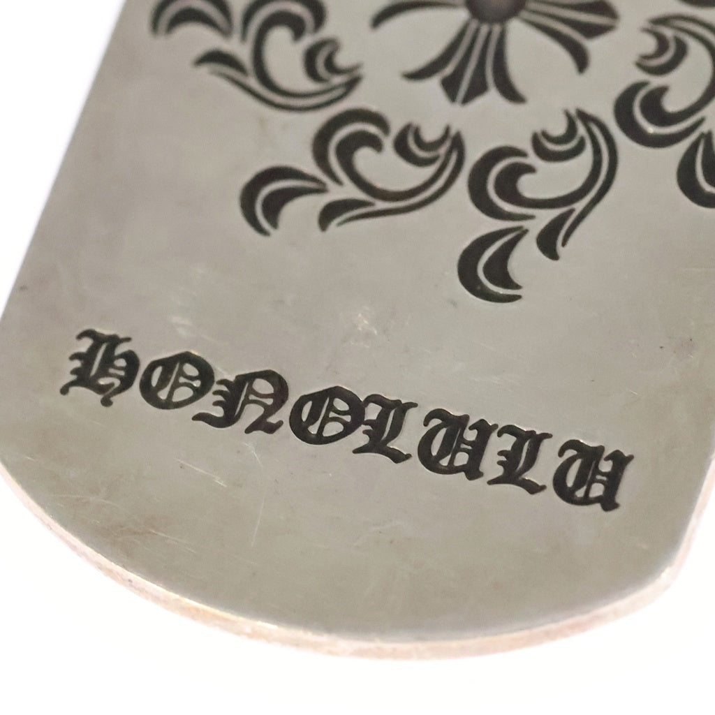 CHROME HEARTS(クロムハーツ) D TAG LRG LTD ホノルル限定 ラージドッグタグ ネックレストップ シルバー