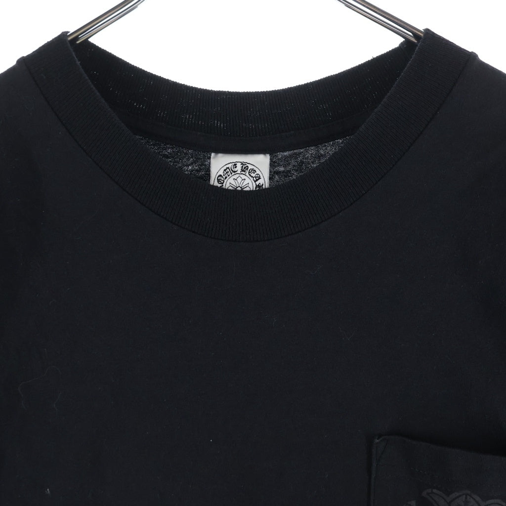 CHROME HEARTS(クロムハーツ) OLD CHプラス バックホースシュープリント 半袖Tシャツ カットソー ブラック