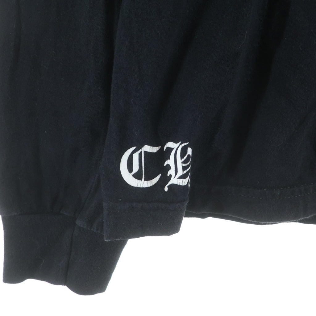 CHROME HEARTS(クロムハーツ) 袖CHプラス プリント 長袖Tシャツカットソー ブラック
