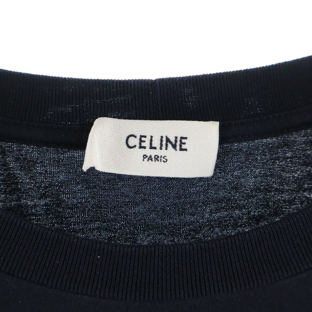 CELINE(セリーヌ) LOGO PRINT LOSE S/S TEE ロゴプリント 半袖Tシャツカットソー ブラック 2X43C671Q. 38AW