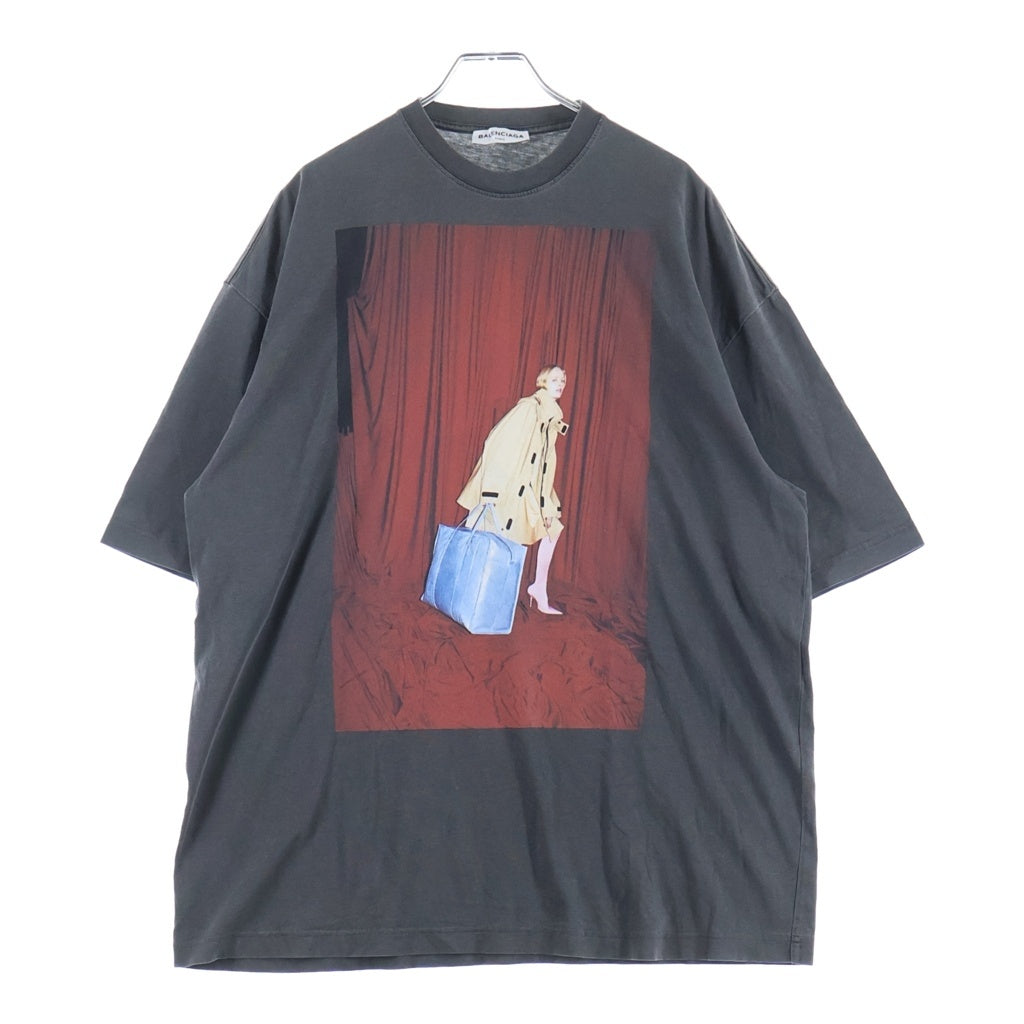 BALENCIAGA(バレンシアガ) Oversize Photoshoot Campaign Tee 492258 TXK25 フォトプリント 半袖Tシャツ グレー