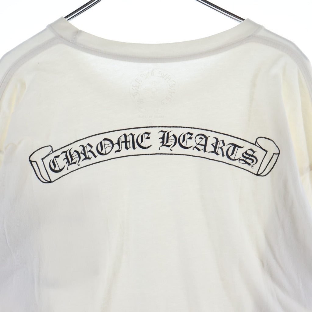 CHROME HEARTS(クロムハーツ) CH SCROLL LOGO L/S TEE スクロールロゴ アームプリント長袖Tシャツ ホワイト