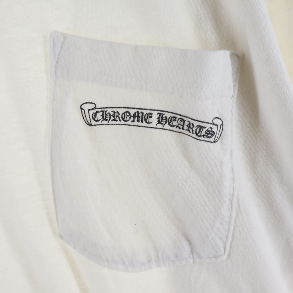CHROME HEARTS(クロムハーツ) CH SCROLL LOGO L/S TEE スクロールロゴ アームプリント長袖Tシャツ ホワイト
