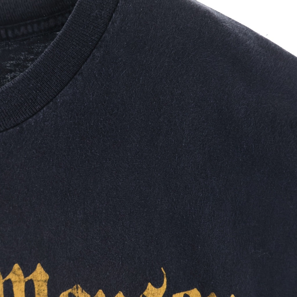 VINTAGE(ヴィンテージ) 90S MARILYN MANSON 2001 HOLYWOOD FLOWER スリーブカット 両面プリントTシャツ ブラック