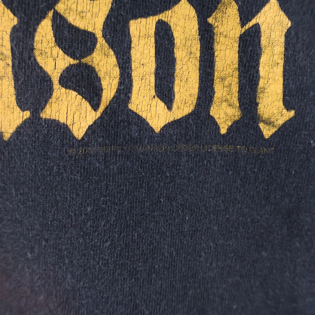 VINTAGE(ヴィンテージ) 90S MARILYN MANSON 2001 HOLYWOOD FLOWER スリーブカット 両面プリントTシャツ ブラック