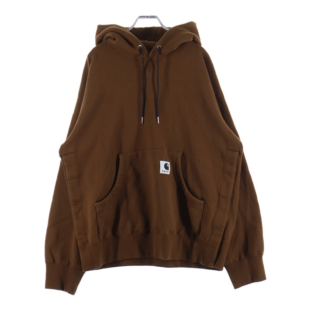 Sacai(サカイ) 25SS ×CARHARTT WIP Cotton Jersey Hoodie コットン プルオーバーパーカー ブラウン 25-00993S