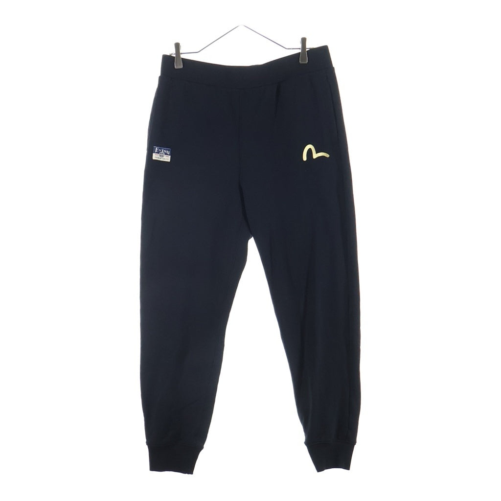 EVISU(エビス) 両面ロゴプリント ジョガースウェットパンツ ブラック 2EAHTM5SP1237XXCT