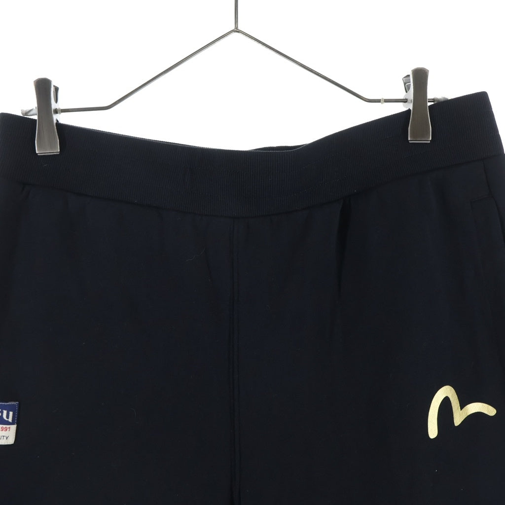 EVISU(エビス) 両面ロゴプリント ジョガースウェットパンツ ブラック 2EAHTM5SP1237XXCT