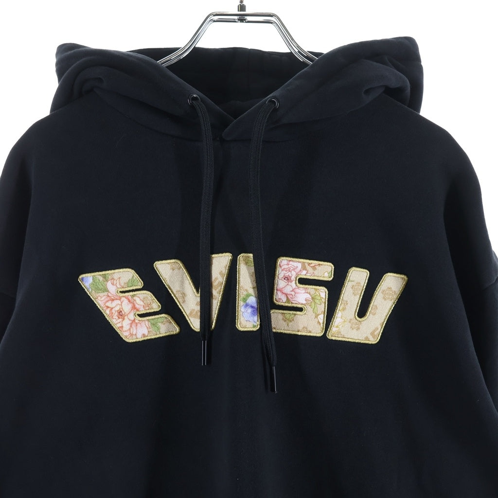 EVISU(エビス) フロントロゴ刺繍 フーディー パーカー ブラック 2EAHTW3SW4027CPCT レディース
