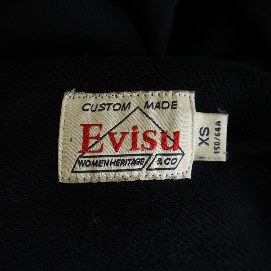 EVISU(エビス) フロントロゴ刺繍 フーディー パーカー ブラック 2EAHTW3SW4027CPCT レディース