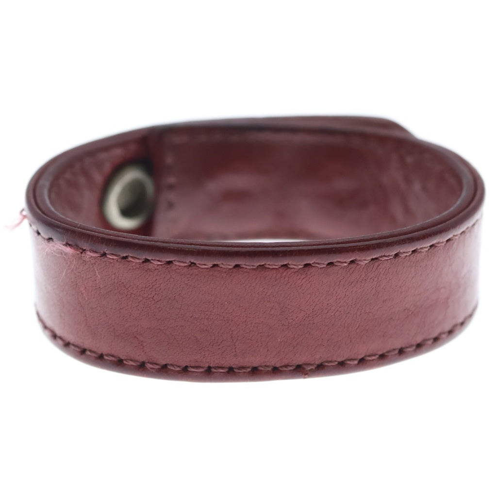 CHROME HEARTS(クロムハーツ) 3BTN 2SNP L&T リップアンドタン 3ボタン2スナップ レザーブレスレット レッド -