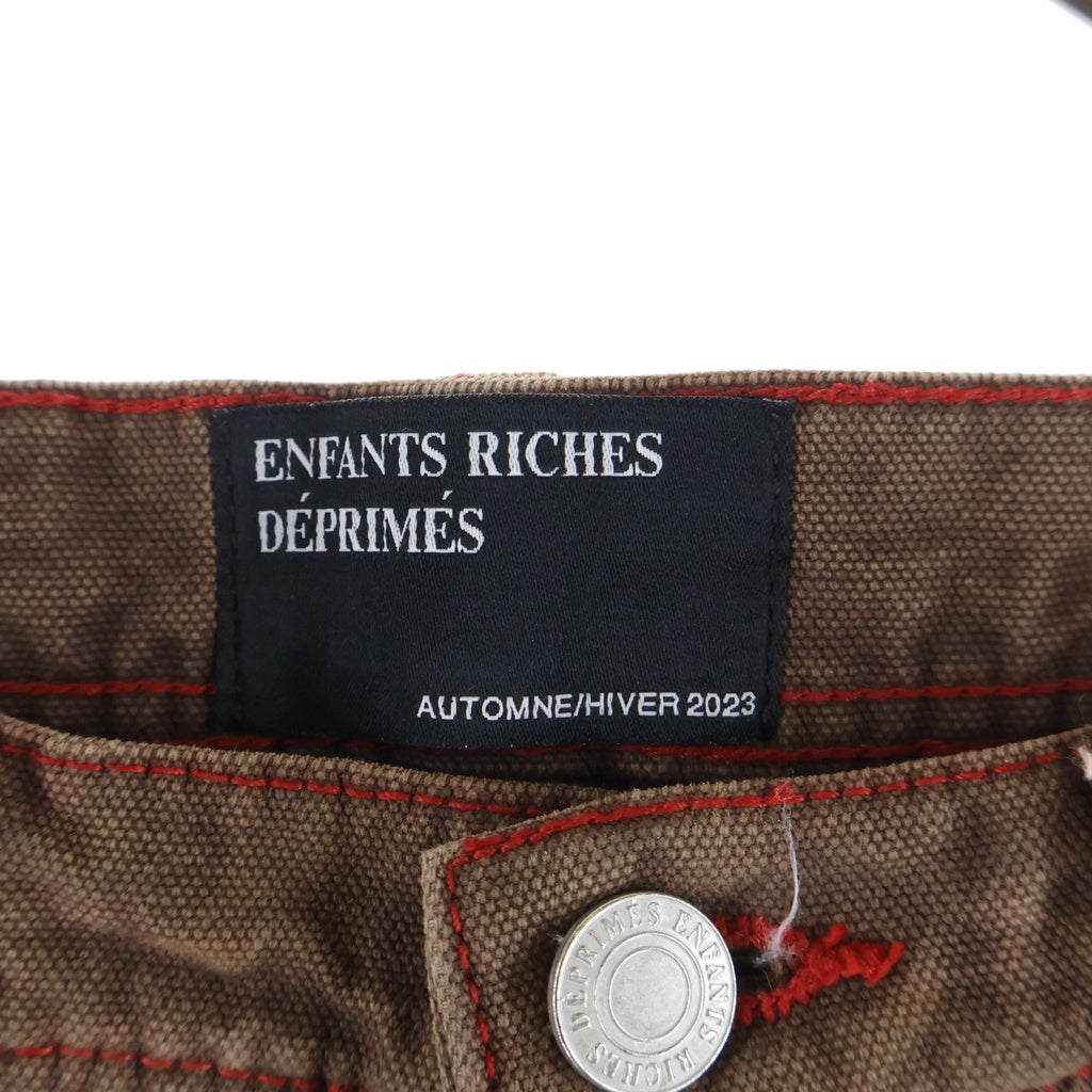 ENFANTS RICHES DEPRIMES(アンファンリッシュデプリメ) PSYCIK YOUTH FLARE JEANS ダメージ加工 フレアデニムパンツ ブラウン -