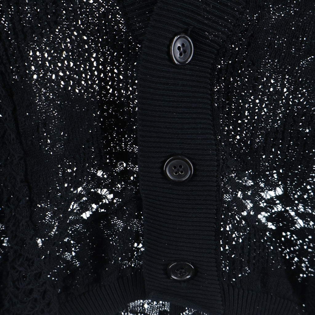SAINT LAURENT PARIS(サンローランパリ) 総柄 ニット ベスト 682113 ブラック