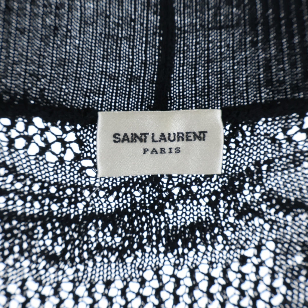SAINT LAURENT PARIS(サンローランパリ) 総柄 ニット ベスト 682113 ブラック