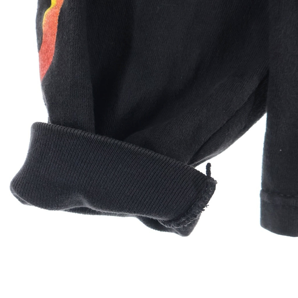 HARLEY DAVIDSON(ハーレーダビッドソン) VINTAGE 00s FIRE FLAME L/S ブルー フレイム ロンT 長袖カットソー ブラック