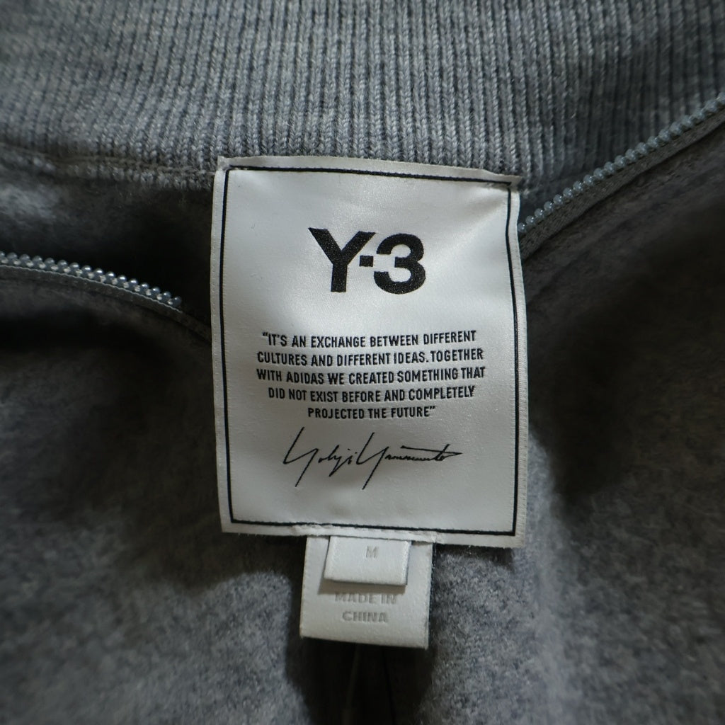 Y-3(ワイスリー) CLASSIC MERINO BLEND HALF-ZIP ROLL NECK クラシック メリノ ブレンド ハーフジップ ロールネック グレー HB6332